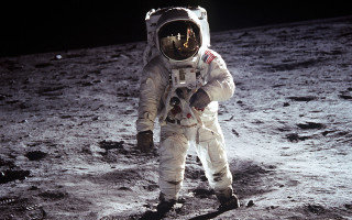 Astronaut walking moon helmet hand 2 - moon free wallpaper