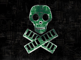 Skull tape black background green - a skull free wallpaper