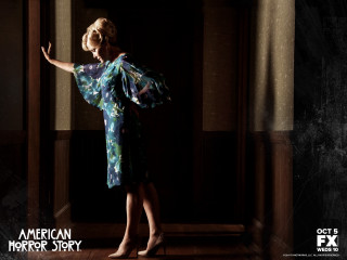Woman floral dress doorway arms - floral free wallpaper