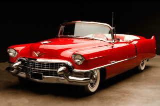 Red classic car garage black - a red classic car free wallpaper