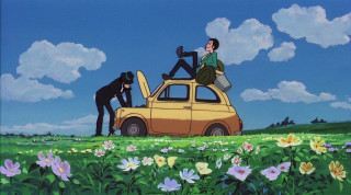 Man woman hood car field - bourgeoi free wallpaper