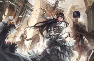 Woman dress long hair sword - other woman free wallpaper