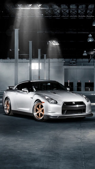 Silver sports car garage ceiling - fine art free wallpaper