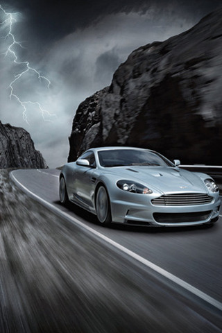 Silver car cloudy sky lightning - andrew law free wallpaper