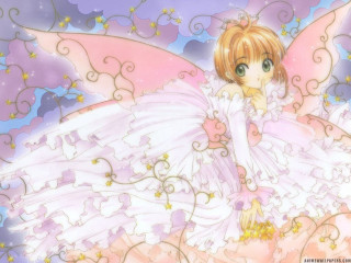 Fairy pink dress stars wings - a fairy free wallpaper