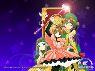 Anime characters purple background stars 5 - a group of anime characters free wallpaper
