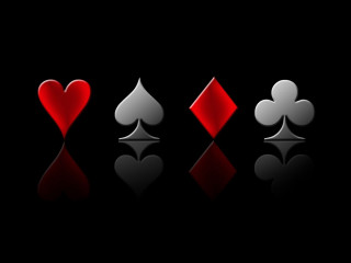 Three playing cards heart spades - conceptual art free wallpaper