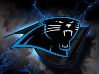 Black panther logo blue lightning - black background free wallpaper for desktop