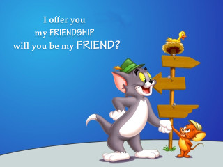 Cartoon cat holding sign bird - a sign free wallpaper