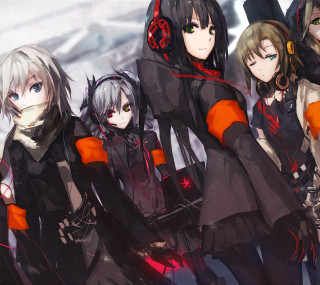 Anime girls mountain range snowy - a mountain range free wallpaper