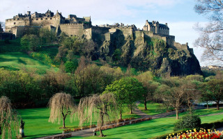 Castle hill path flowers trees - alexander johnston free wallpaper