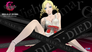 Girl sitting ground legs crossed 3 - a red ribbon free wallpaper