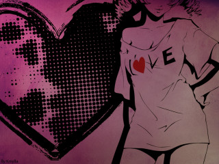 Woman heart wall pink background - heart free wallpaper