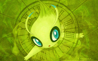 Cartoon character big eyes clock - a silk screen free wallpaper