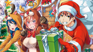 Christmas santa reindeer manga girls - aya goda free wallpaper
