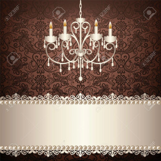 Chandelier banner damask background stock - bourgeoi free wallpaper