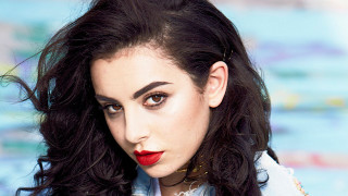 Woman long black hair red 5 - red lipstick free wallpaper