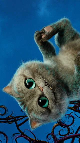 Black cat green eyes upside - weta digital free wallpaper