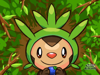 Cartoon greenhat blue tie forest - grass free wallpaper