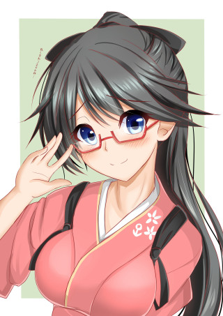 Woman glasses pink shirt ponytail 2 - a pink shirt free wallpaper