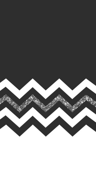 Black white chevron glitter edges - abstract illusionism free wallpaper