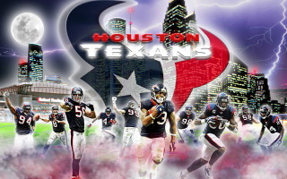 Football players city skyline houston - a city skyline in the background free wallpaper