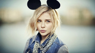 Woman mickey ears denim chain - a photocopy free wallpaper