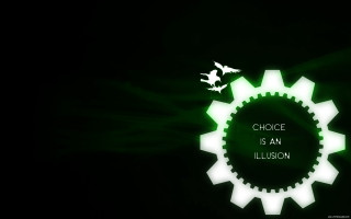 Green white clock black background - beeple free wallpaper