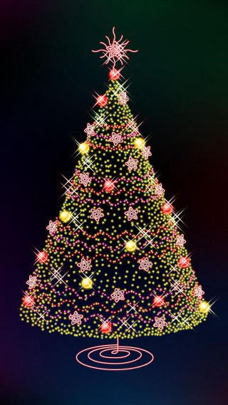 Brightly lit christmas tree stars - bouchta el hayani free wallpaper