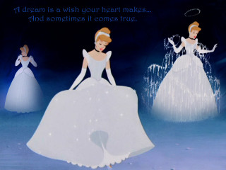 Princess white dress quote image - magical free wallpaper for desktop