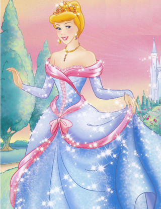 Princess blue dress pink tiara - kinkade free wallpaper
