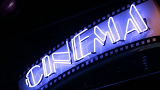 Neon sign that reads - cinema free wallpaper