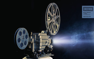 Movie projector lens film strip - cinema free wallpaper