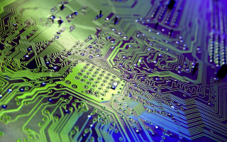 Circuit board water droplets purple - beeple free wallpaper