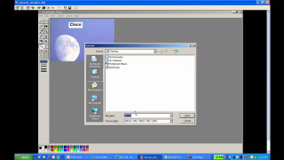 Computer screen moon window image - professional digital art free wallpaper