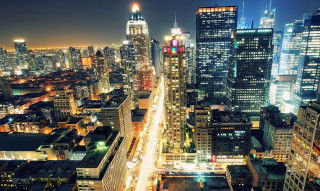 City night tall buildings lights 8 - tall building free wallpaper
