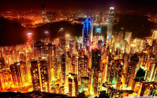City night lights architecture ferris - cui bai free wallpaper