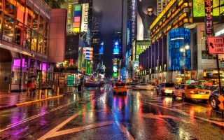 City street night traffic cars - traffic free wallpaper