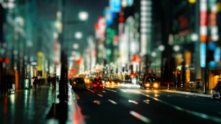 City street traffic night lights 12 - traffic free wallpaper