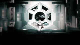 Man standing futuristic window afrofuturism - bedwyr williams free wallpaper