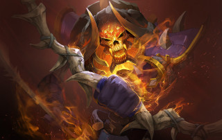 Skull burning face sword flamed - epsylon point free wallpaper