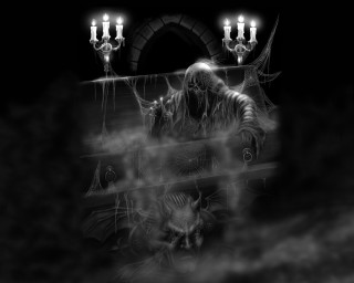 Creepy man cat candle background - a cat free wallpaper