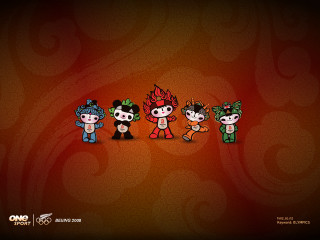 Cartoon characters red background swirly - a group of cartoon characters free wallpaper