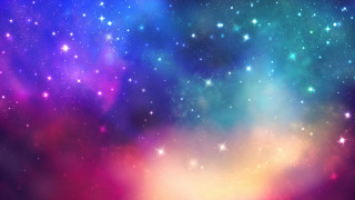Colorful space stars dust blue - blue sky in the background free wallpaper