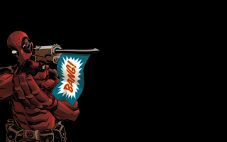 Deadpool holding gun pointing sign - alan davis free wallpaper