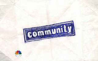 Blue community sign rainbow logo - a drawing free wallpaper