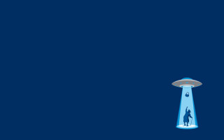 Blue light tower man walking 2 - buckminster fuller free wallpaper