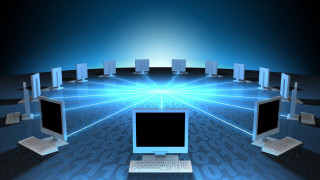 Computer monitor keyboard technology scene - technology free wallpaper