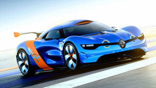 Blue sports car track sky 2 - painted free wallpaper