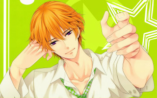 Man orange hair white shirt - vivid free wallpaper